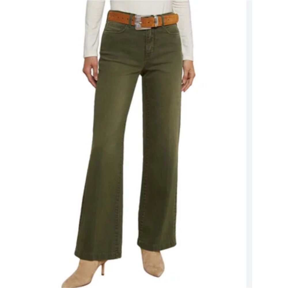 L'AGENCE Scottie High-Rise Picholine Wide Leg Jean $288
